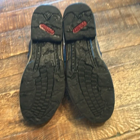 Blue Leather Ankle Boots - Picture 2 of 2